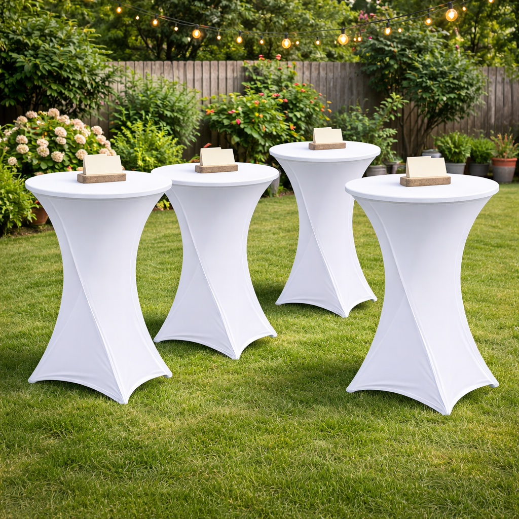 Cocktail Hour Tables with Tablecovers - One Table