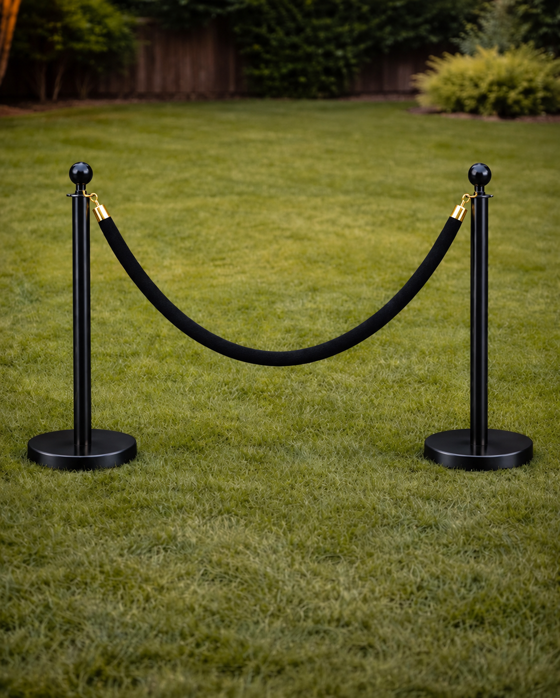Velvet Rope Stanchions 4 pk (Black)