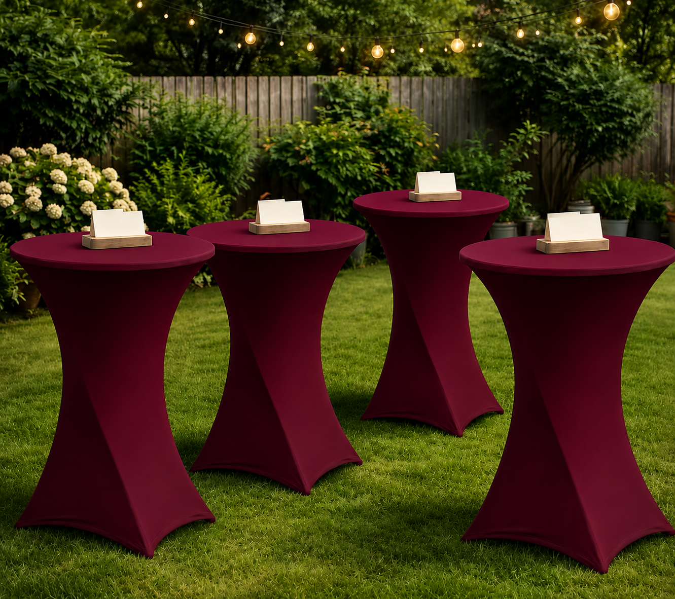 Cocktail Hour Tables with Tablecovers - One Table