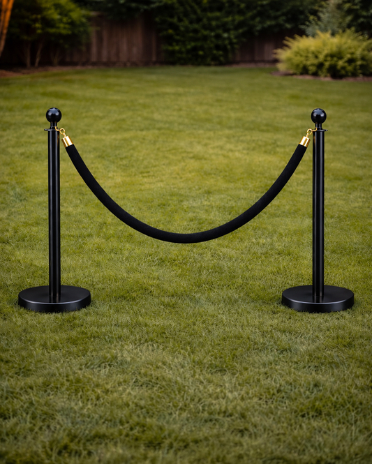 Velvet Rope Stanchions 4 pk (Black)