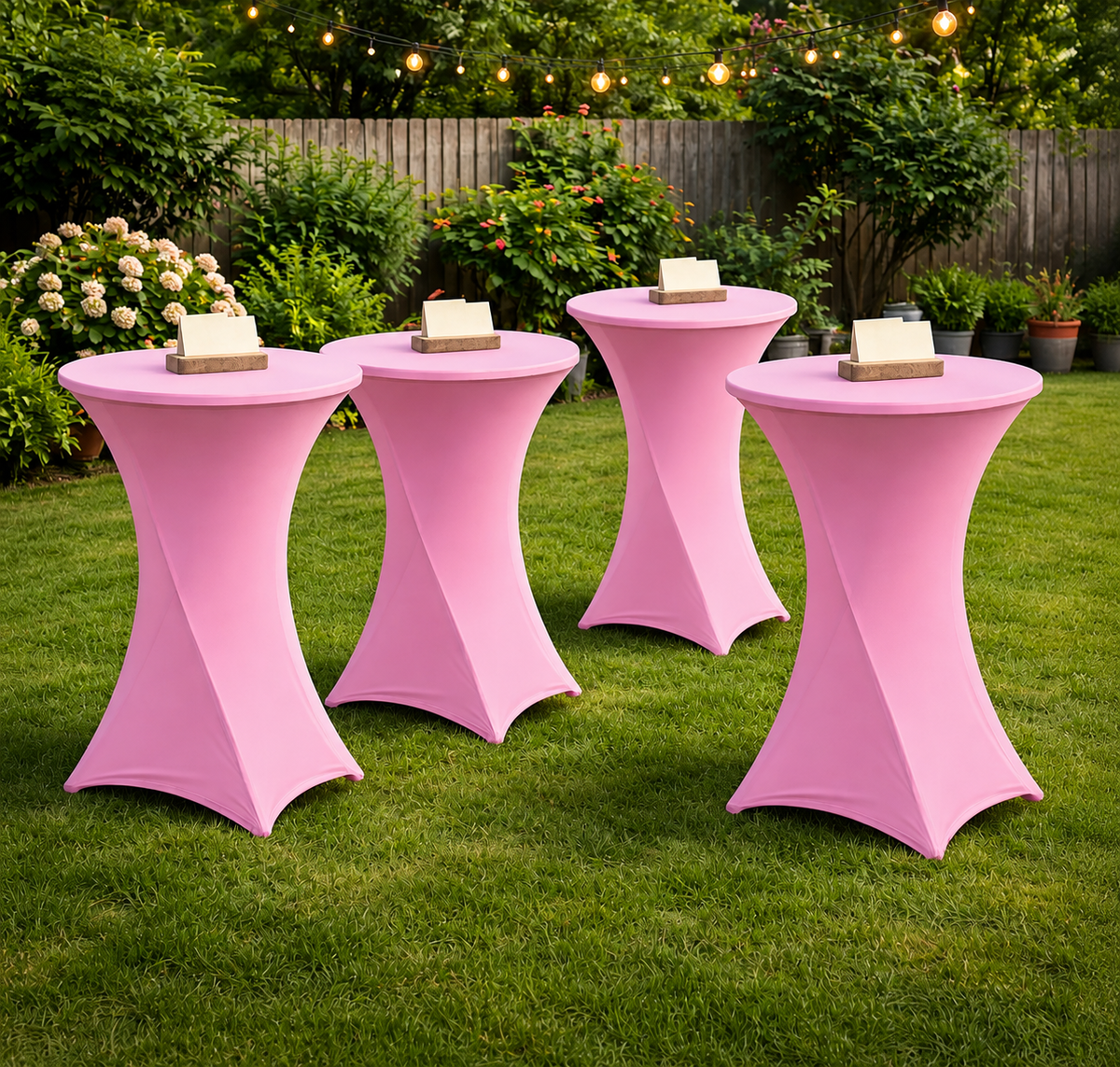 Cocktail Hour Tables with Tablecovers - One Table